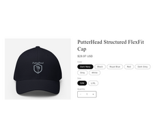 Golf Hats for Men | PutterHead Structured FlexFit Cap