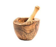 Choixe offers durable Olive wood mortar and pestle kitchen countertops