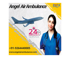 Hire Superlative Ventilator Support Angel Air Ambulance Service in Varanasi