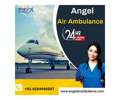 Hire Angel Air Ambulance Service in Dibrugarh with High-level Medical Tool