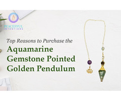 Top Reasons to Purchase the Aquamarine Gemstone Pointed Golden Pendulum