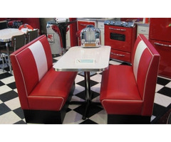 Bars and Booths.com, Inc furnishes 50’s diner booth for sale assembled in the USA