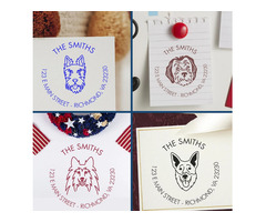 Custom Dog Address Stamp - Personalized Return Address Stamp