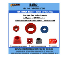 Uratech : High-Quality Red nylon inserts for all types of CNC Holders.